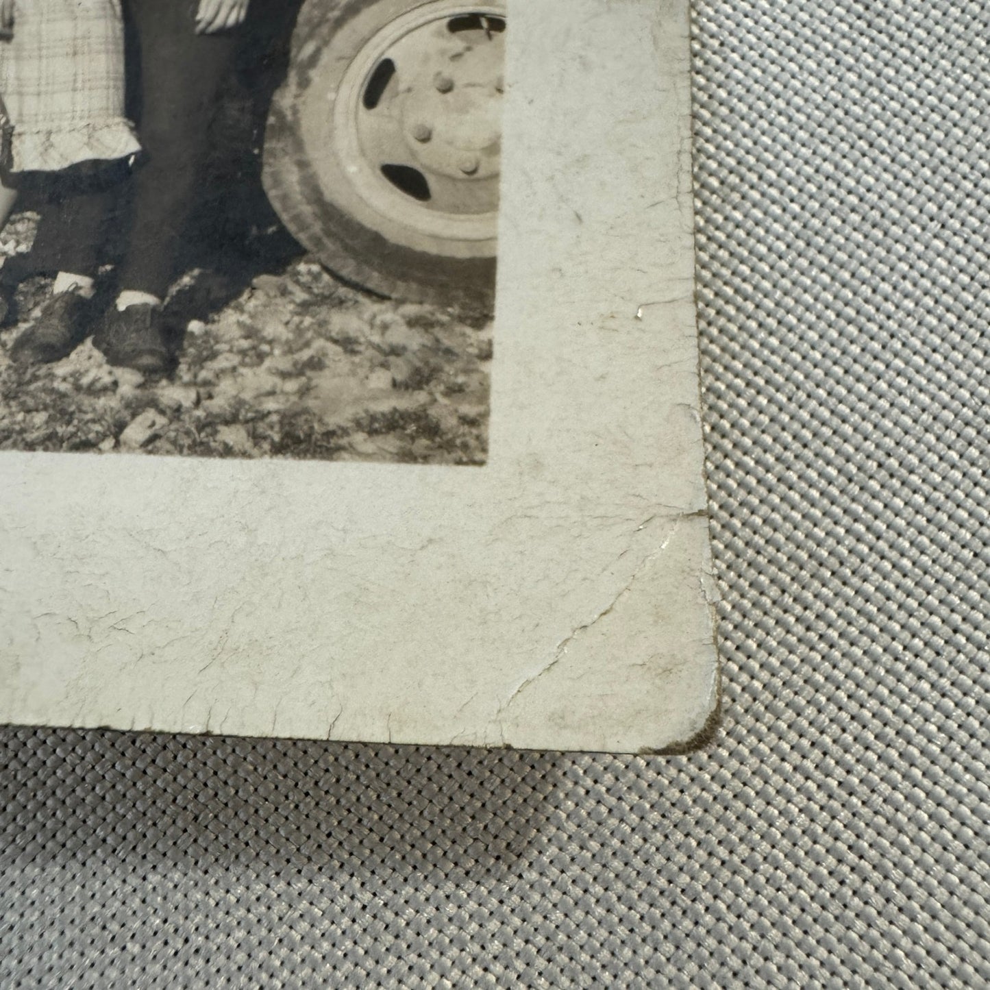 Vintage Photo Photograph Print People with Truck Couple Man Woman Snapshot