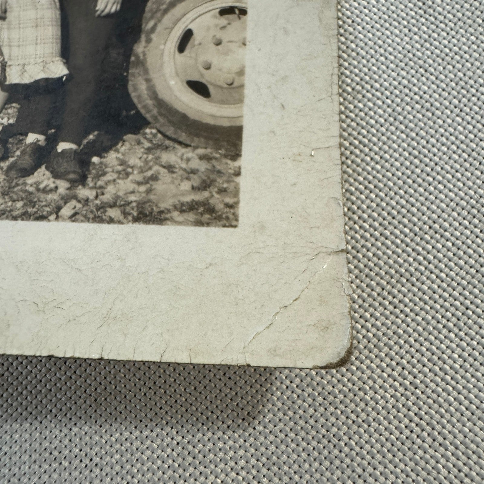 Vintage Photo Photograph Print People with Truck Couple Man Woman Snapshot