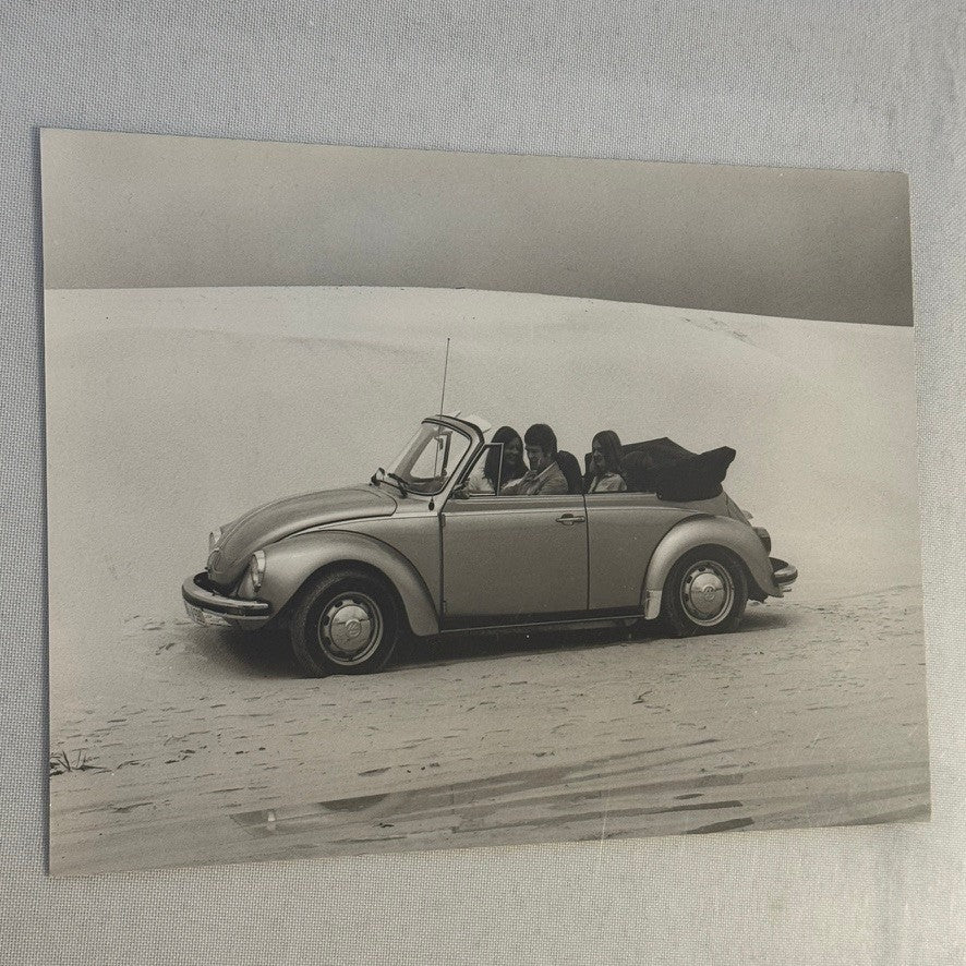 Vintage Volkswagen Beetle Convertible VW Bug Car Photo Photograph Cabriolet