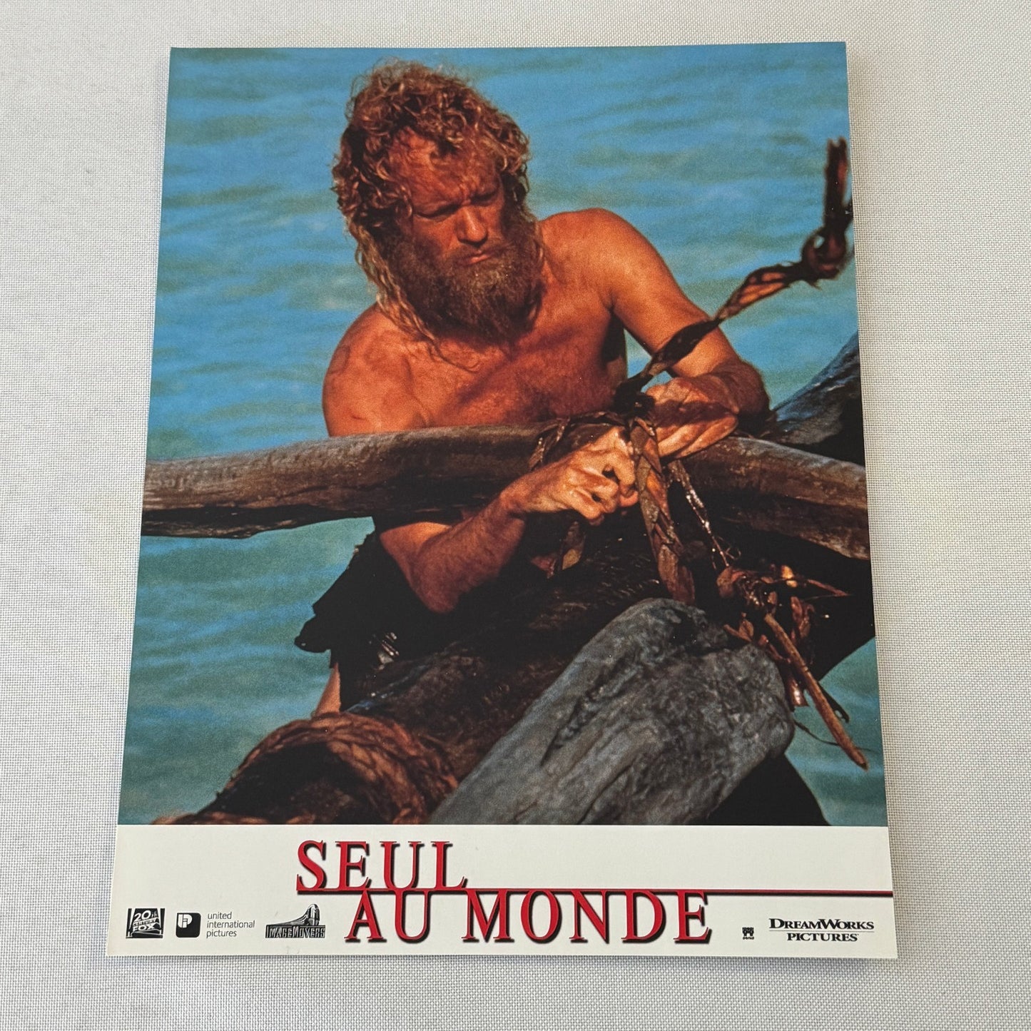Vintage Movie Lobby Card Poster Lot Cast Away Seul Au Monde FRENCH Tom Hanks