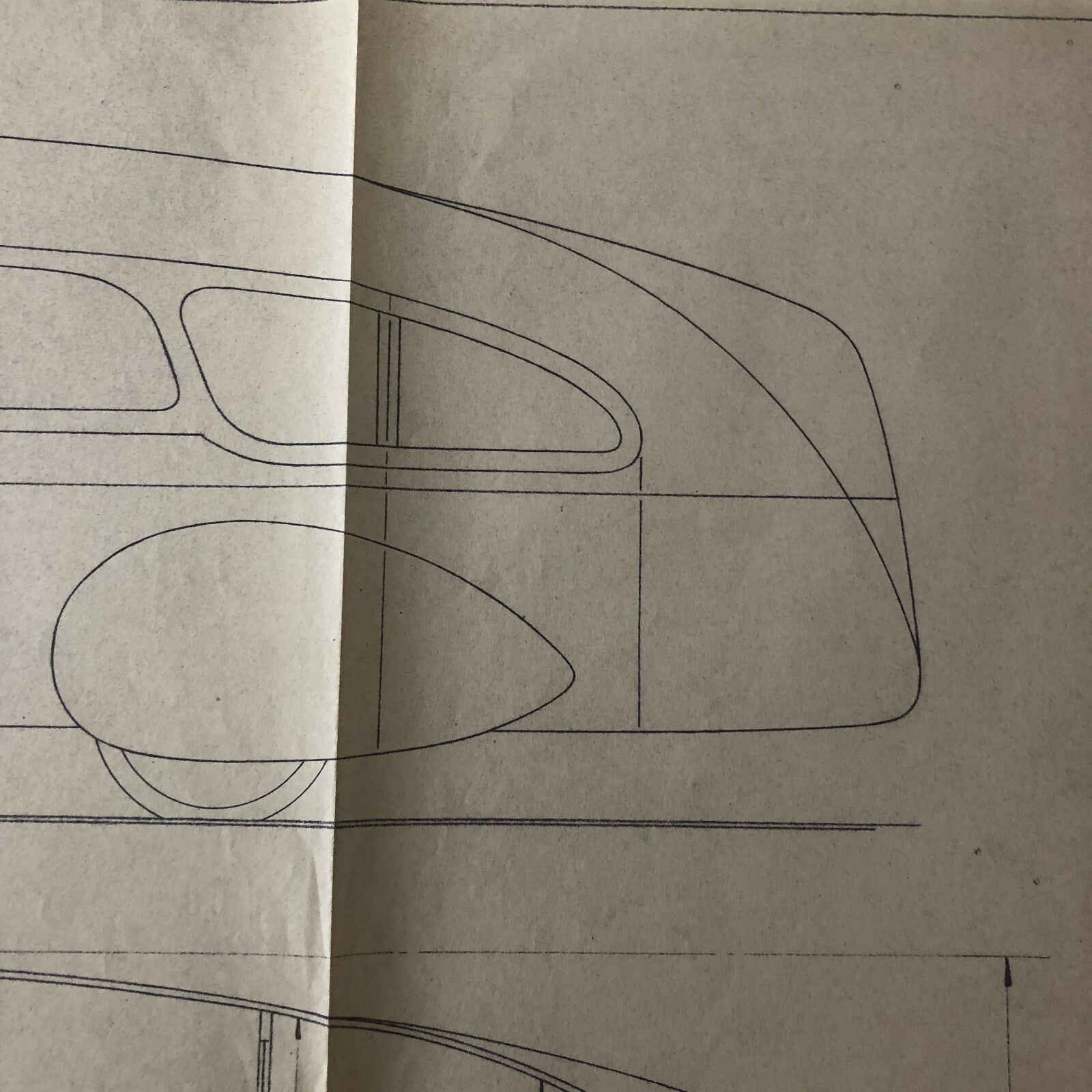 1936 Coachbuilder Bus Design Blueprint Rendering Blue Print Coach Bus Truck