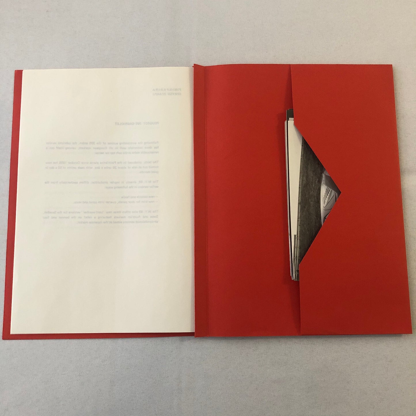 1987 Pininfarina Press Kit Ferrari F40 Alfa Romeo 164 Cadillac Allante Peugeot