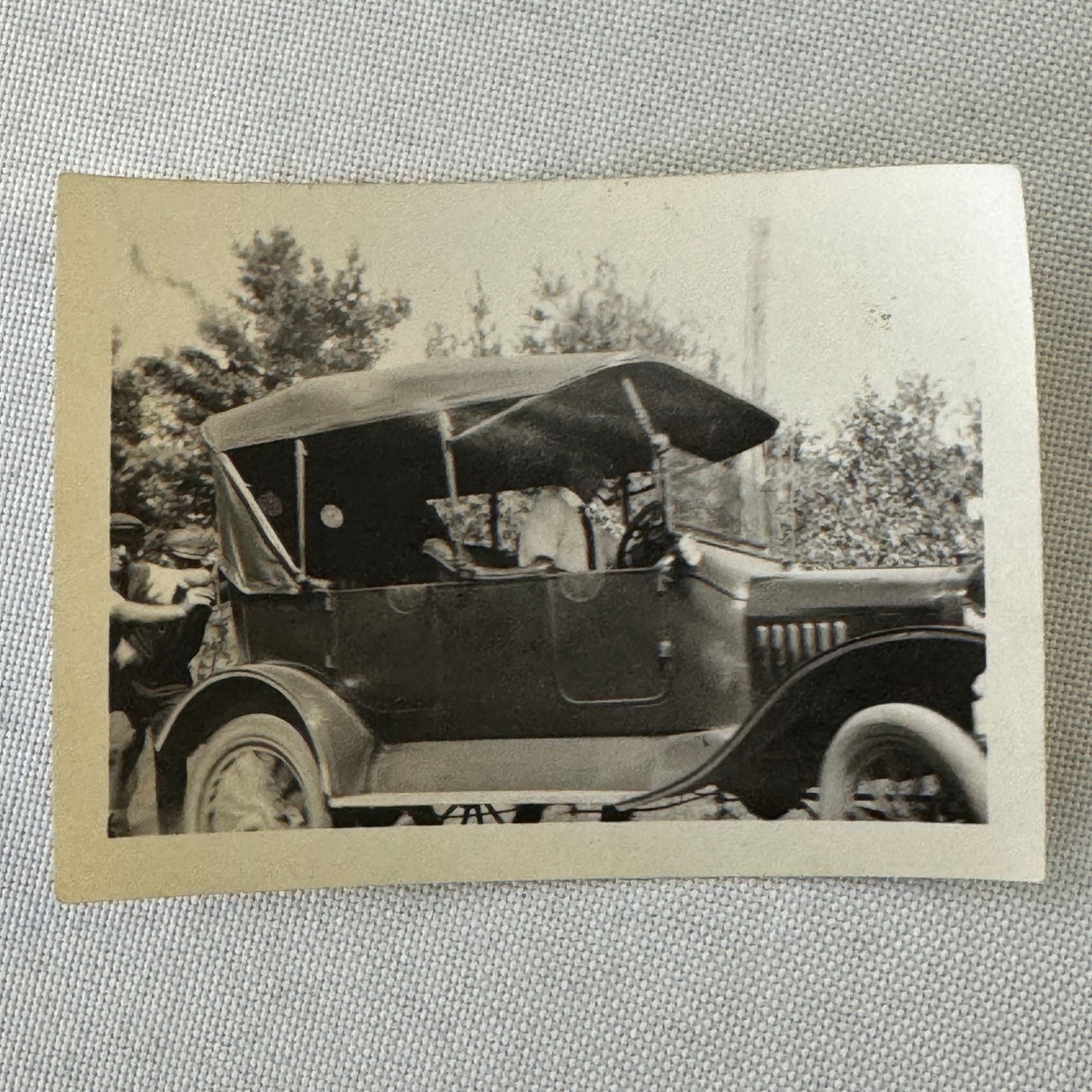 Vintage Car Photo Photograph Print People with Automobile Snapshot