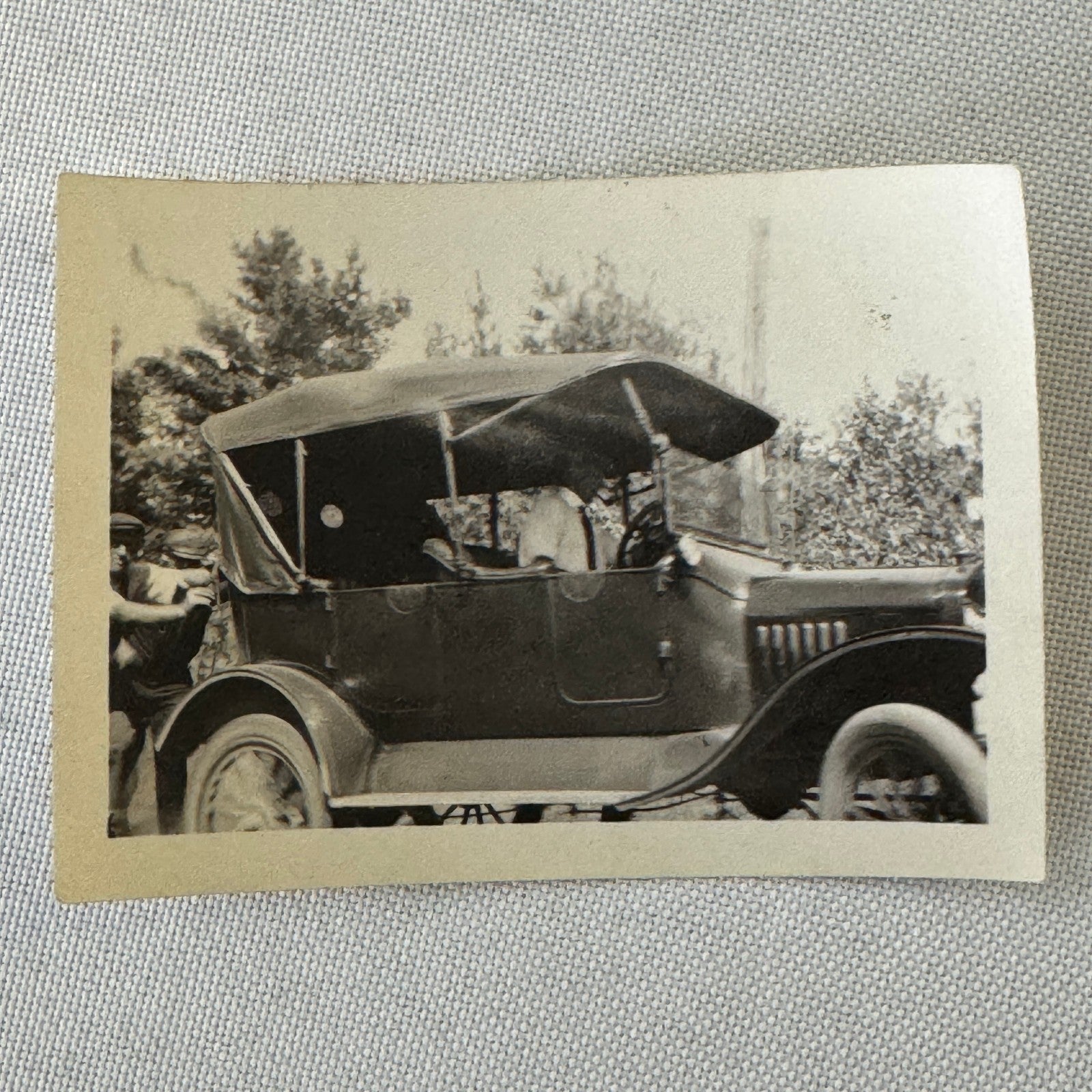 Vintage Car Photo Photograph Print People with Automobile Snapshot