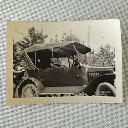 Vintage Car Photo Photograph Print People with Automobile Snapshot