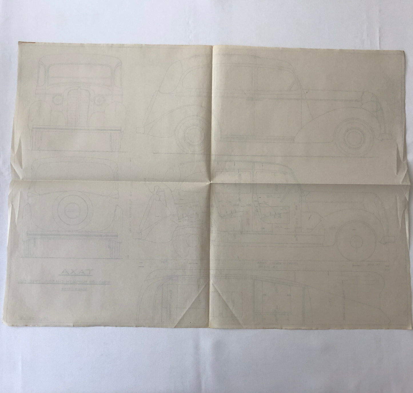 1937 Coachbuilder Car Design Blueprint Rendering Blue Print Dodge / Plymouth