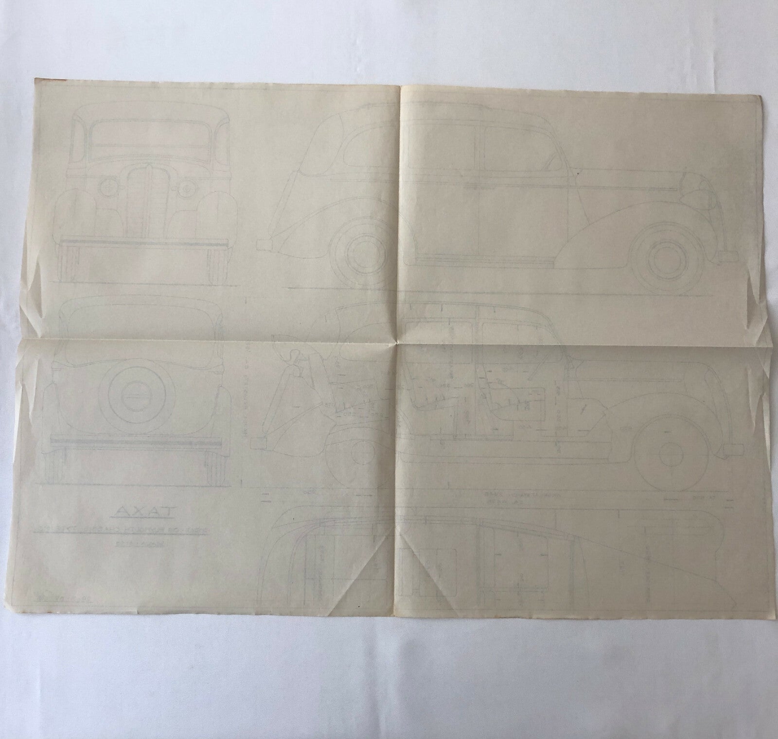 1937 Coachbuilder Car Design Blueprint Rendering Blue Print Dodge / Plymouth