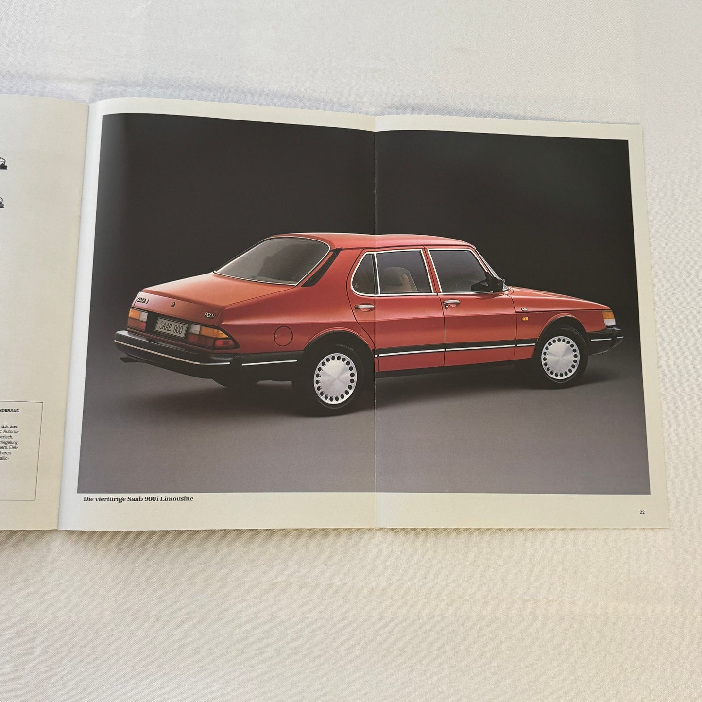 Vintage Saab 900i Car Sales Brochure Catalog Saab 900 i GERMAN Text 1986 1987