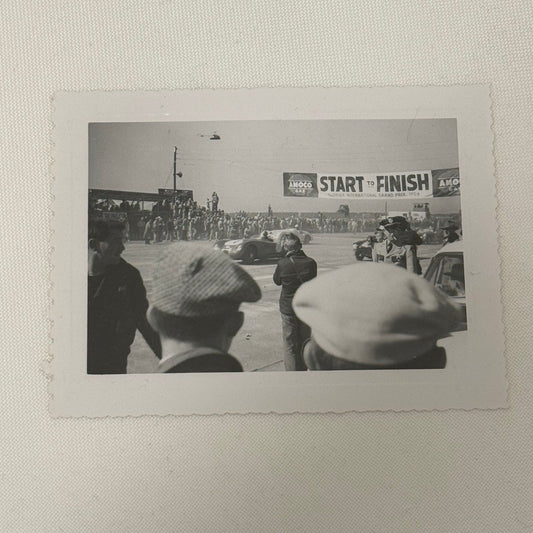 Vintage Racing Photo Jaguar C Type Sebring Motorsport Photograph Snapshot