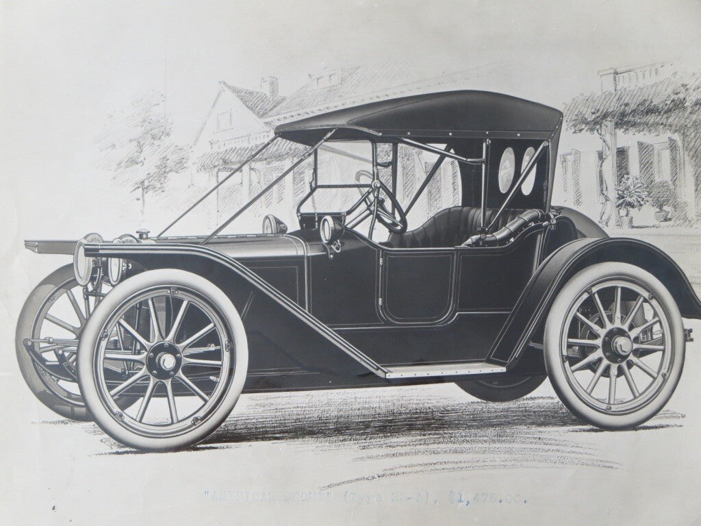 1912 American Underslung Scout Type 22-A 22A Illustrated Photo - Press Image ? 