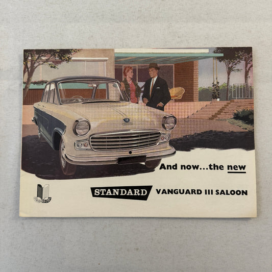 Standard Vanguard III Saloon Car Sales Brochure Catalog Advertising Vintage