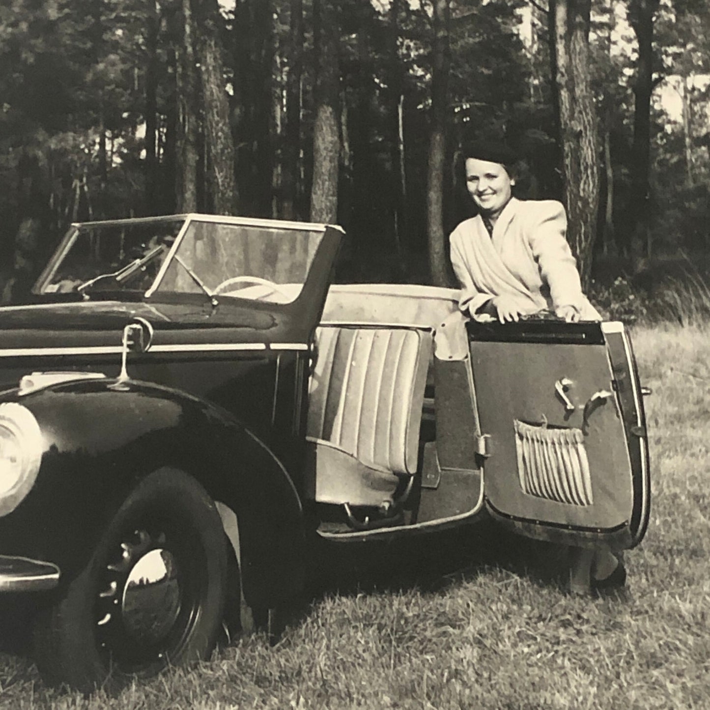 Vintage Skoda Convertible Car Photo Photograph Print Automobile