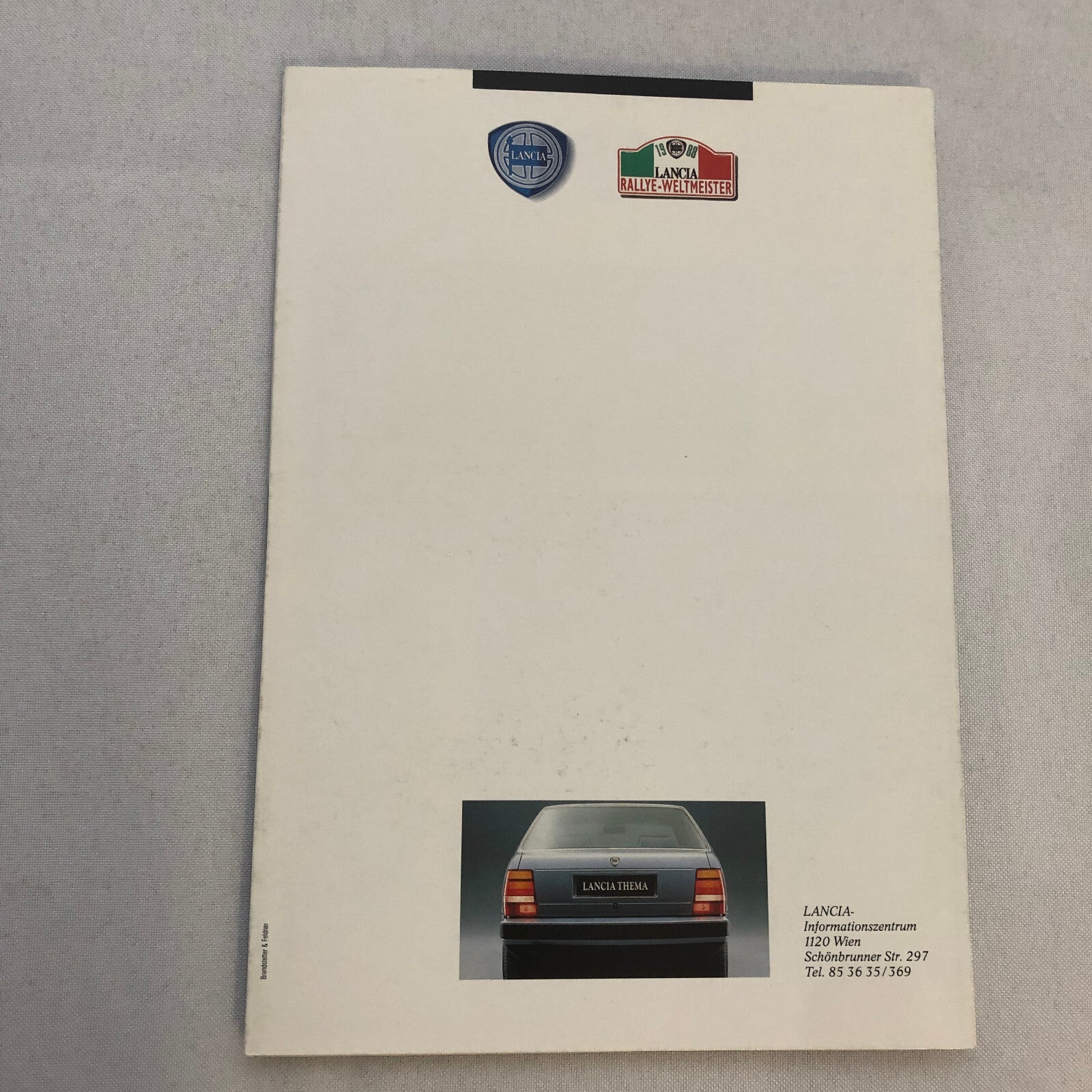 Lancia Thema Car Sales Brochure Catalog German