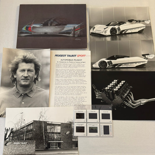 1990 Peugeot 905 Talbot Racing Press Kit Brochure Slides JP Jabouille FRENCH