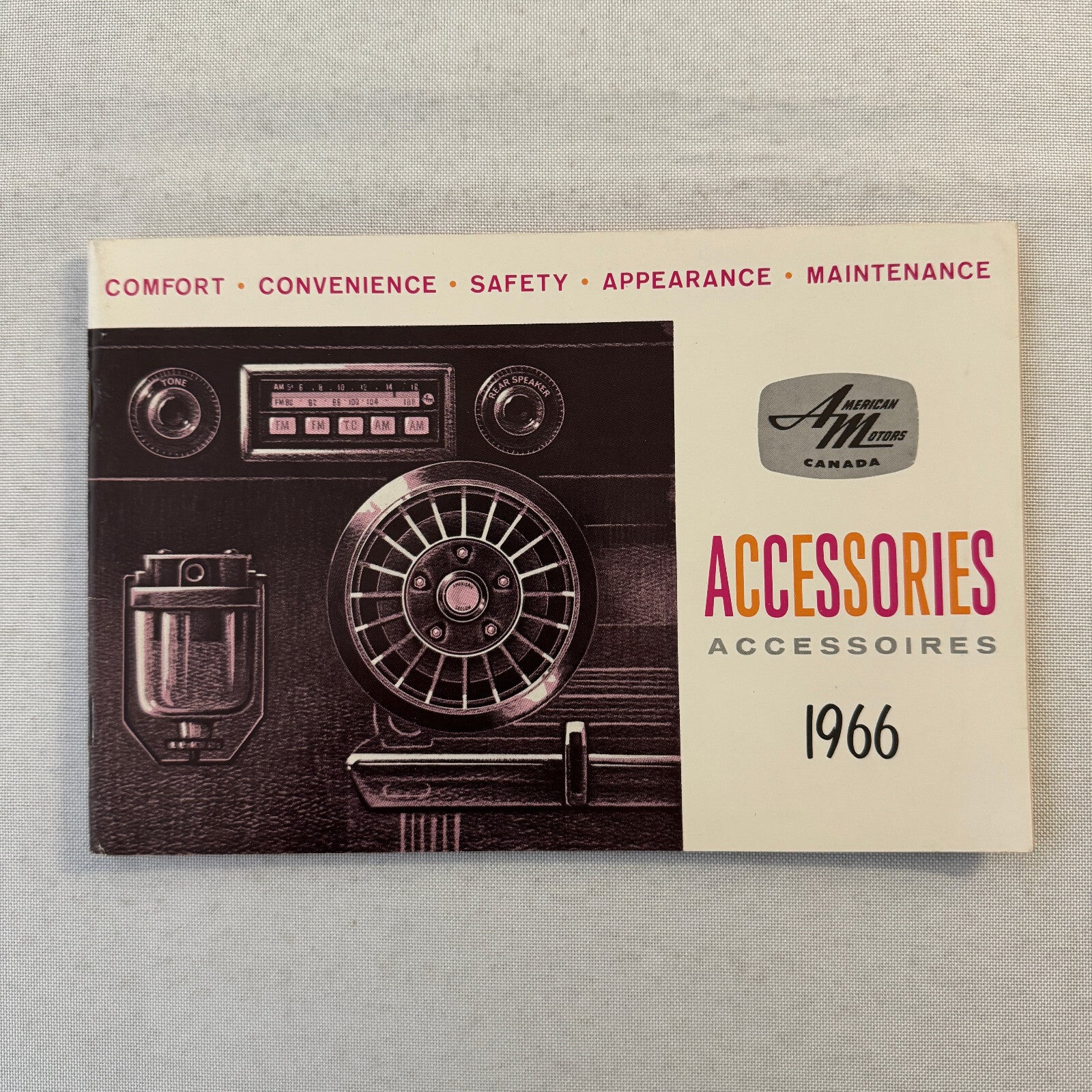 1966 American Motors Accessories Sales Brochure Catalog Advertising Wheels Radio