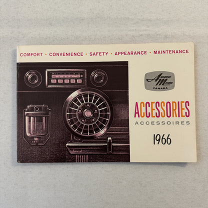 1966 American Motors Accessories Sales Brochure Catalog Advertising Wheels Radio
