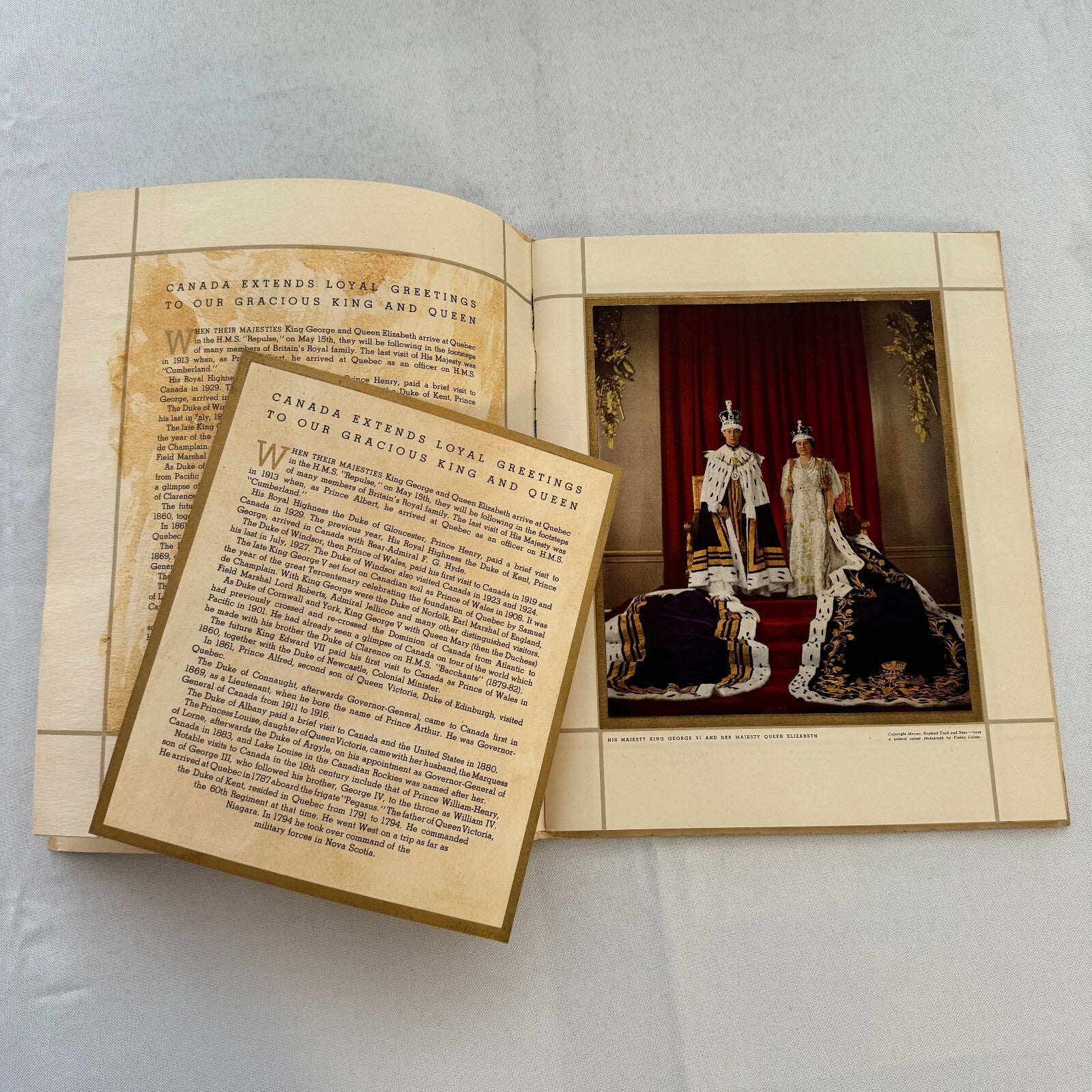 1939 The Spirit of Canada King George VI and Queen Elizabeth Visit Book