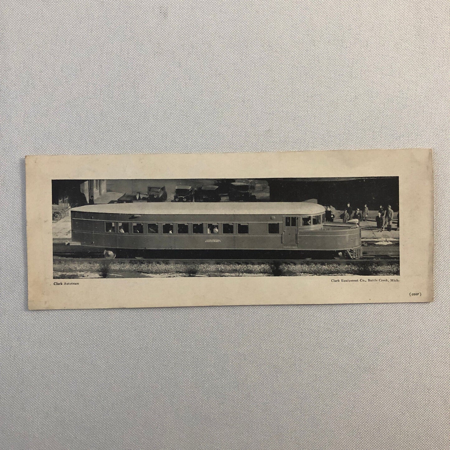Vintage Clark Autotram Train Information Card  