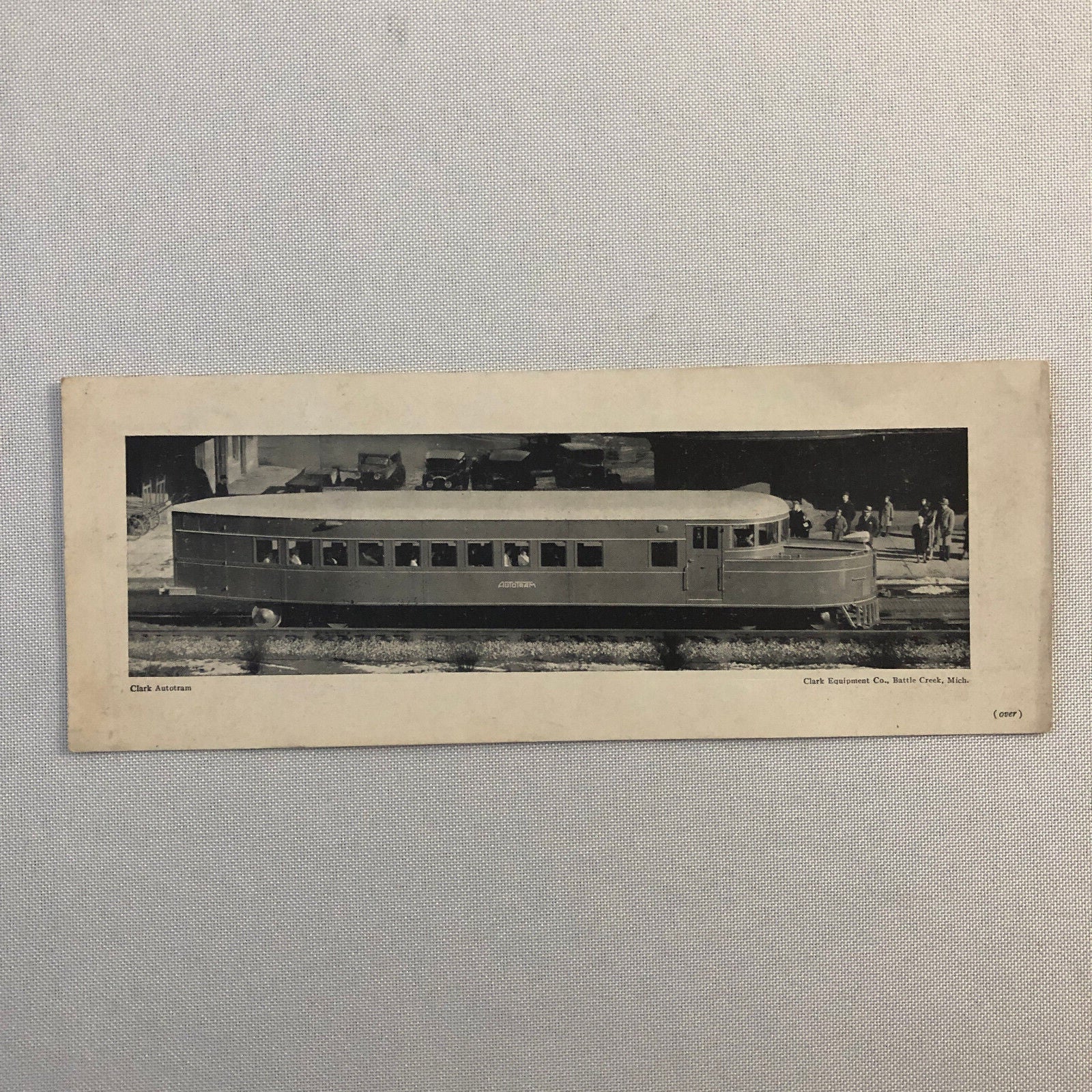 Vintage Clark Autotram Train Information Card  