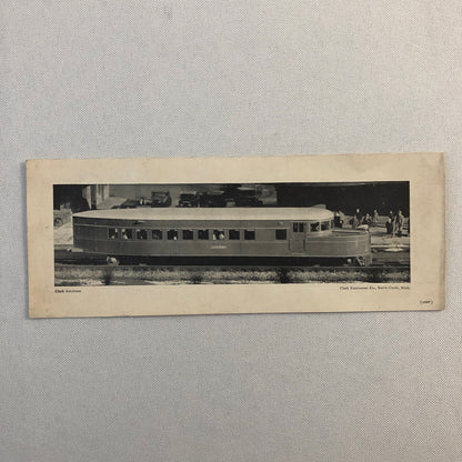 Vintage Clark Autotram Train Information Card  