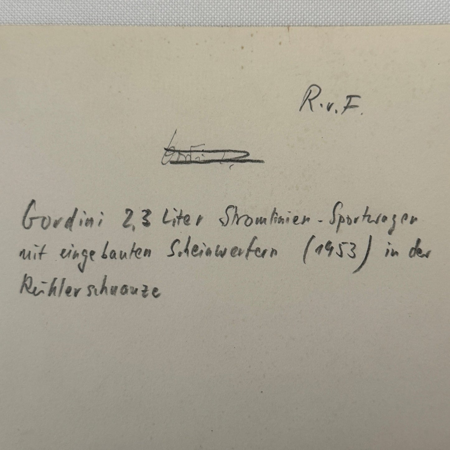 1953 Gordini Streamlined Sports Car Photo Photograph Print