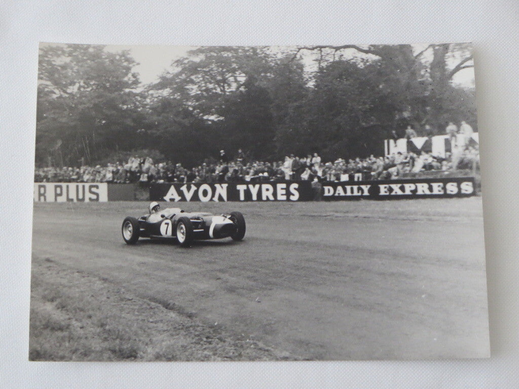 Vintage Racing Photo Photograph Stirling Moss at Oulton Park 