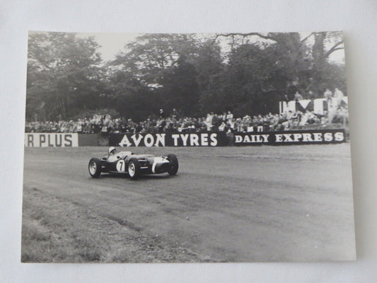 Vintage Racing Photo Photograph Stirling Moss at Oulton Park 