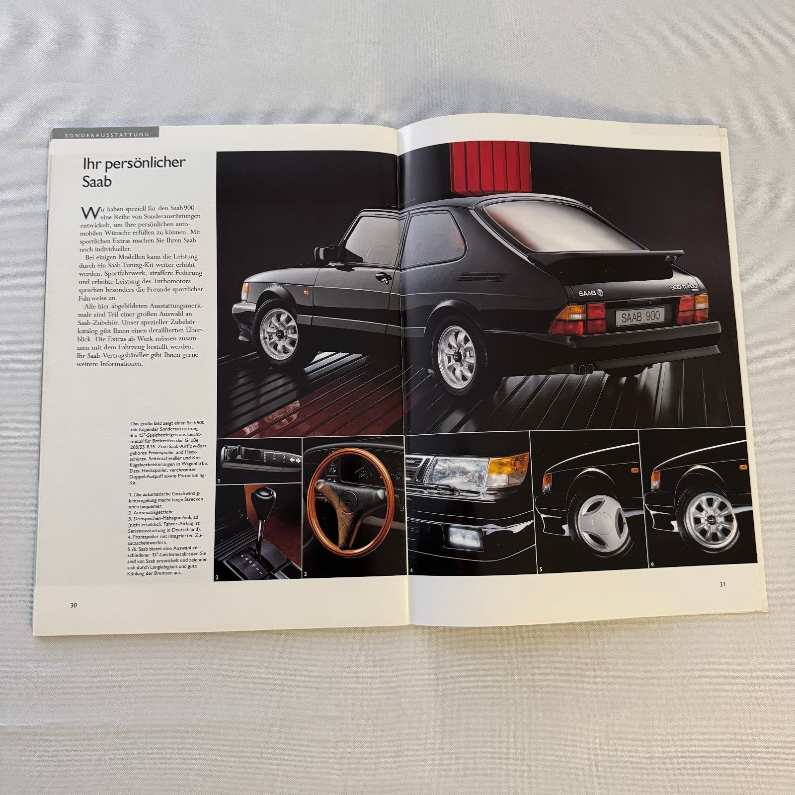 1993 Saab 900 Car Sales Brochure Catalog Saab 900 Cabriolet Turbo 16S GERMAN