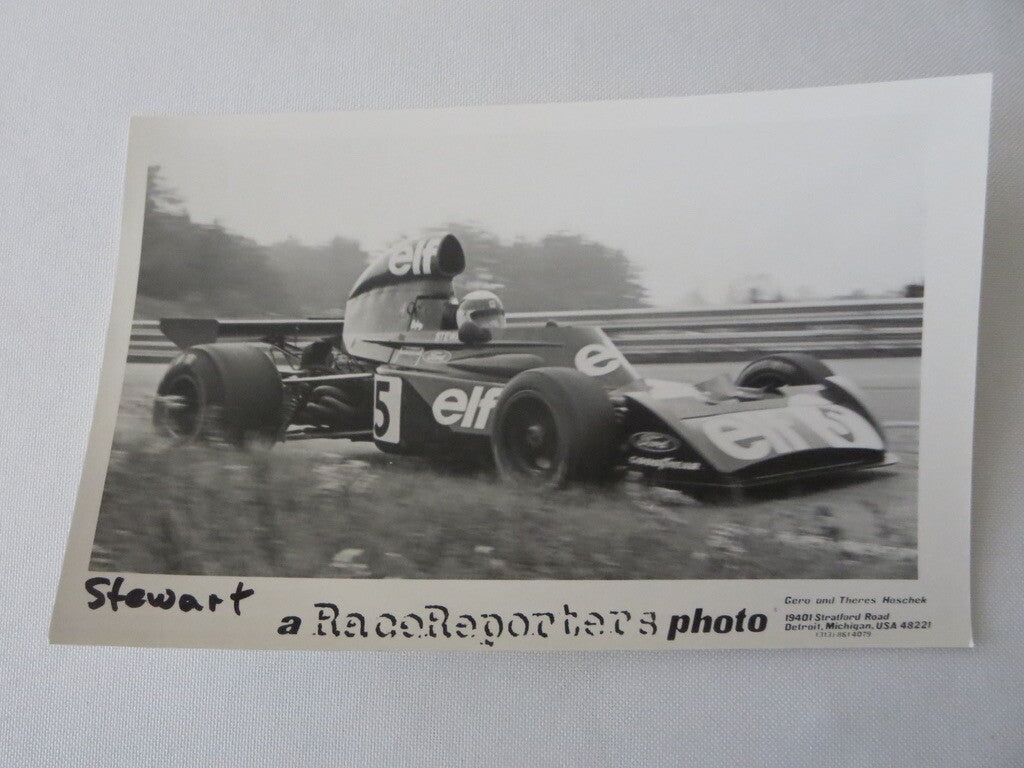 Vintage Canadian Grand Prix Racing Photograph Photo Jackie Stewart Tyrrell Ford 