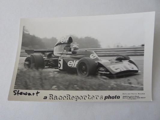 Vintage Canadian Grand Prix Racing Photograph Photo Jackie Stewart Tyrrell Ford 