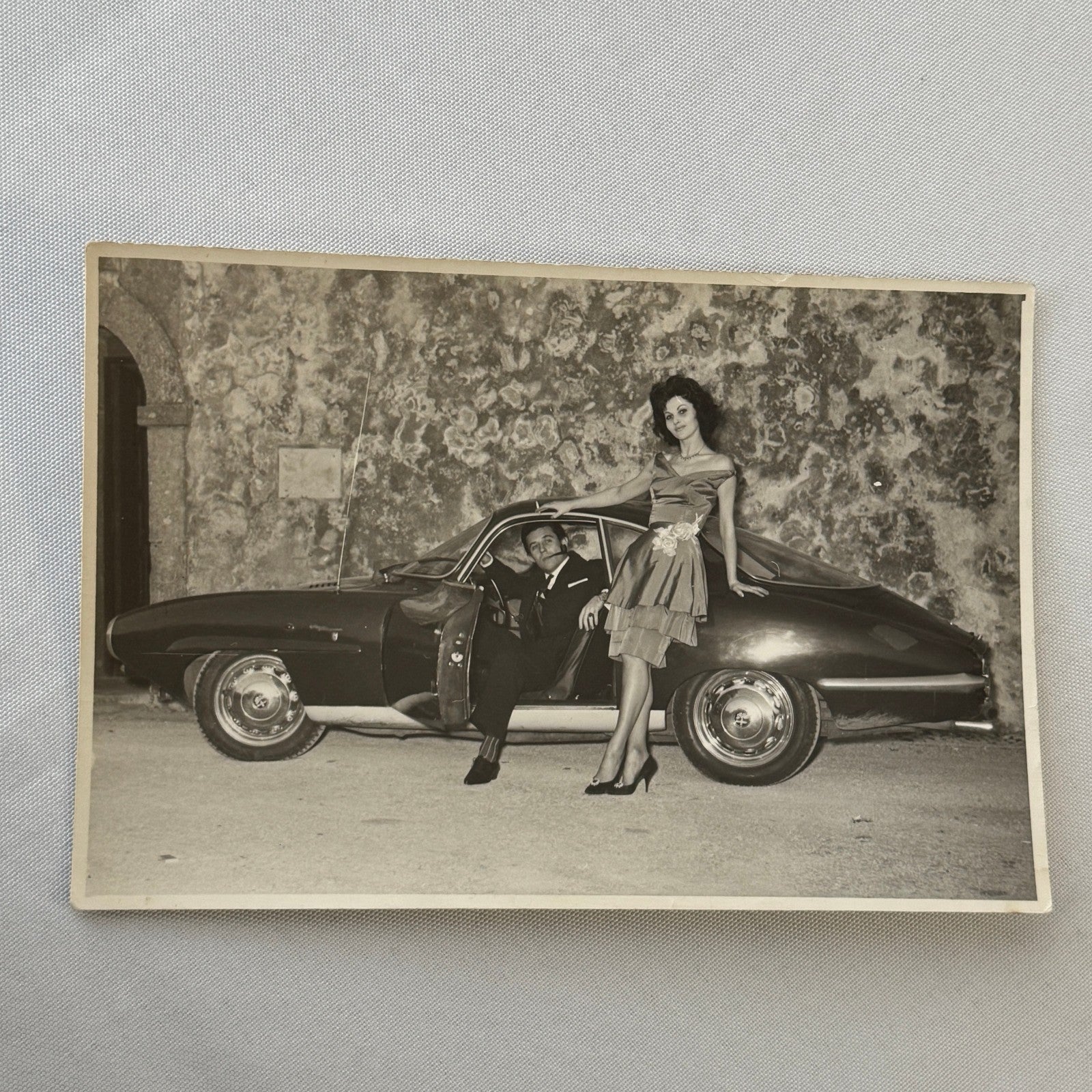 Alfa Romeo Giulietta Sprint Speciale SS Vintage Photograph Photo Print Man Woman