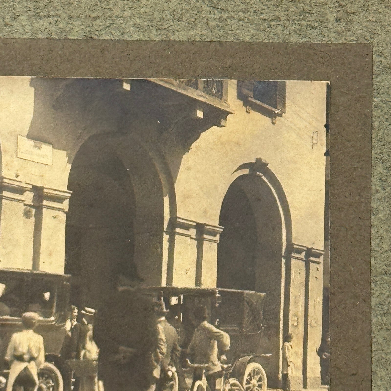 Vintage Photograph Photo People with Early Automobile Car