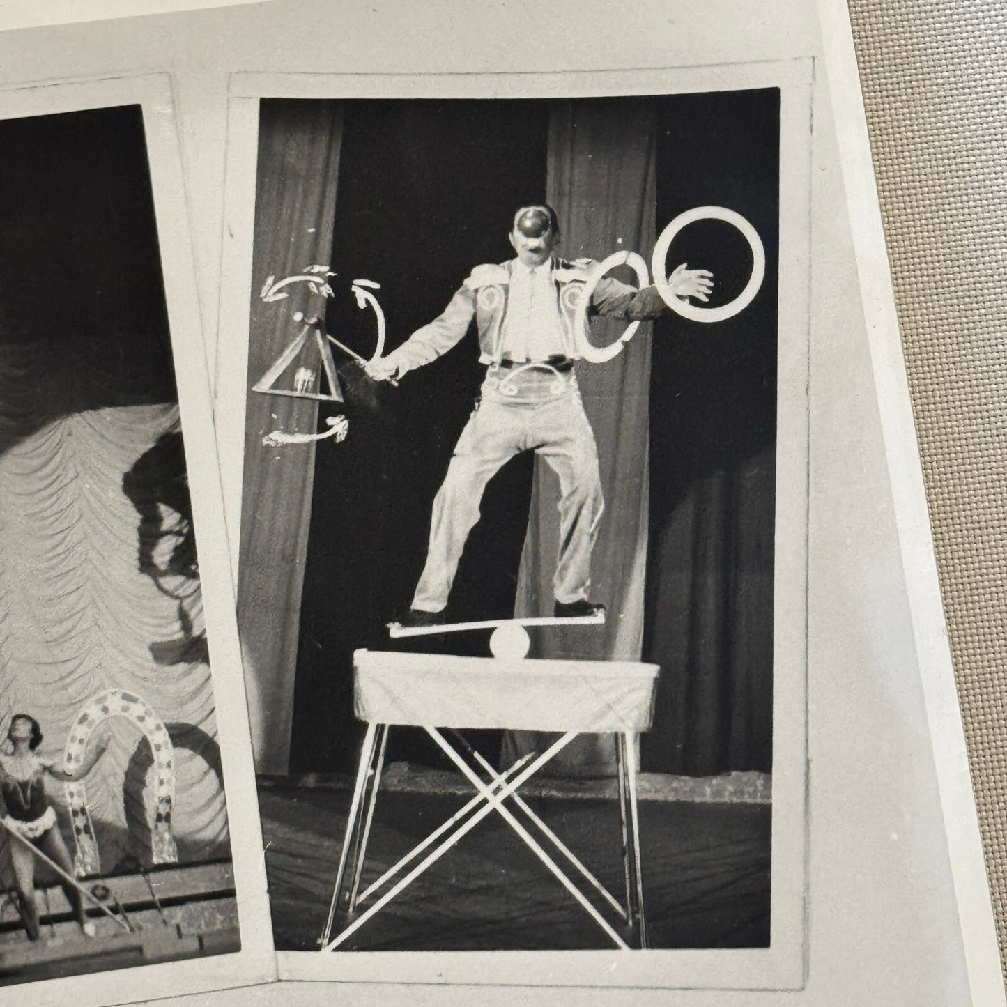 Vintage Circus Acrobat Juggling Performer Photo Photograph Miazanos