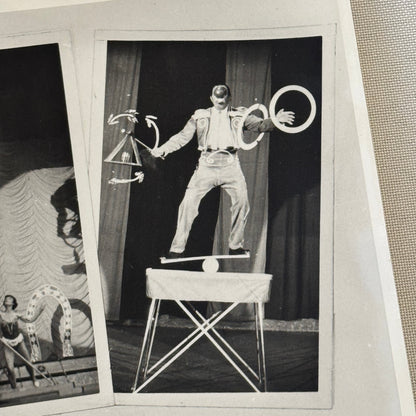 Vintage Circus Acrobat Juggling Performer Photo Photograph Miazanos