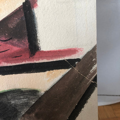 Vintage Painting Art Artwork Artist Arthur E Sudler Water Buildings 1931