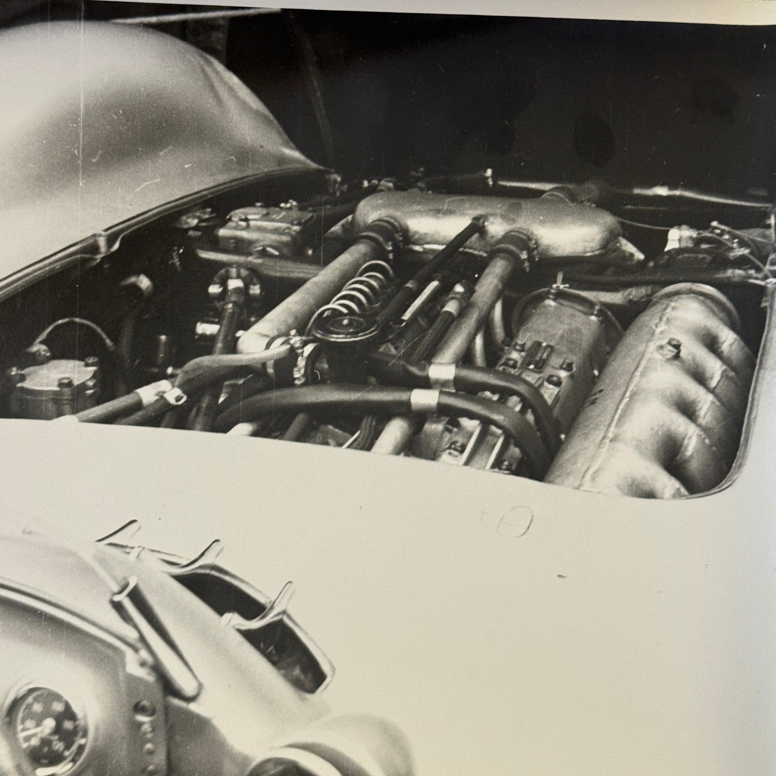Vintage Racing Photo Photograph 1954 British Grand Prix Mercedes Benz W196 Car