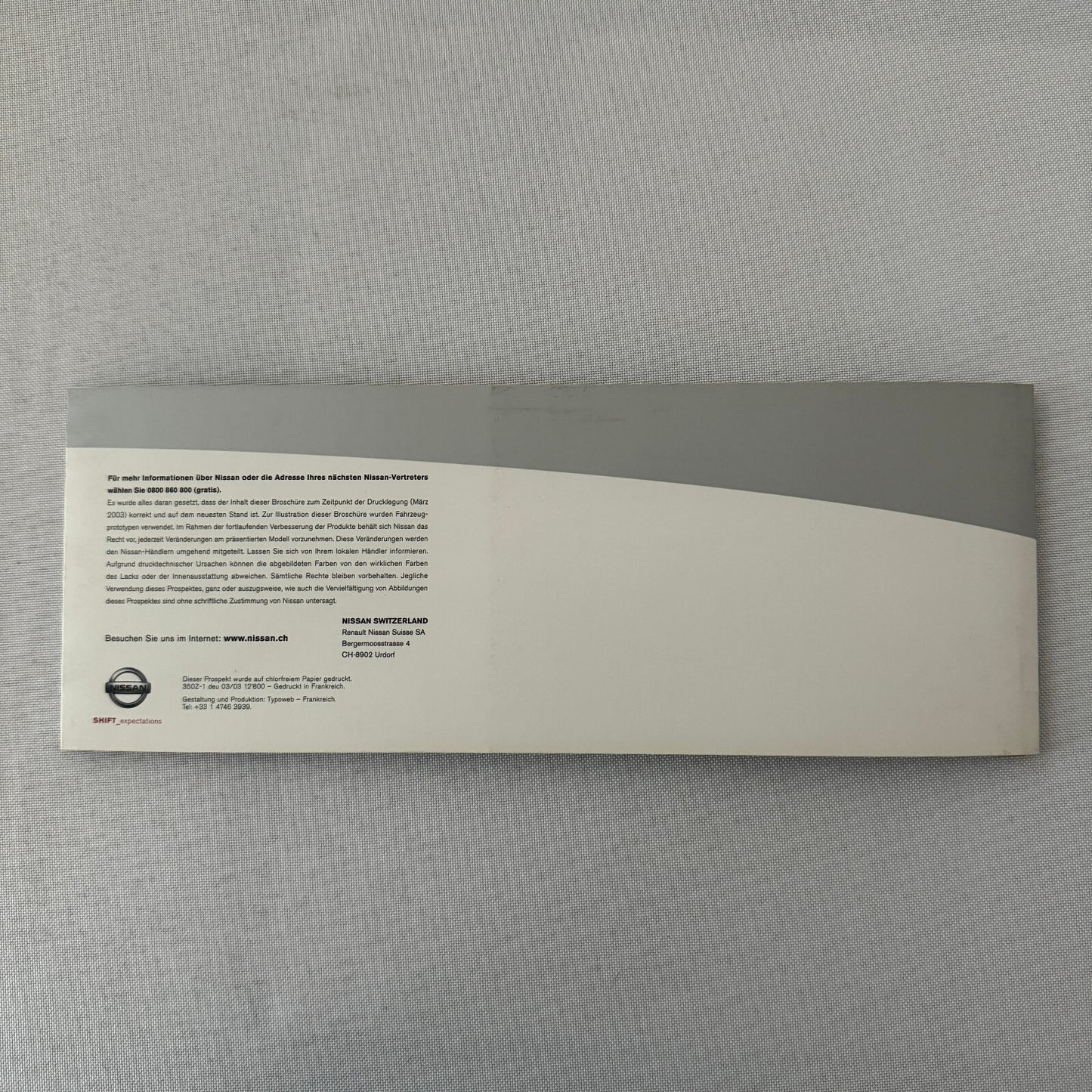 Nissan 350Z 350 Z Coupe Car Sales Brochure Catalog GERMAN Text 2003