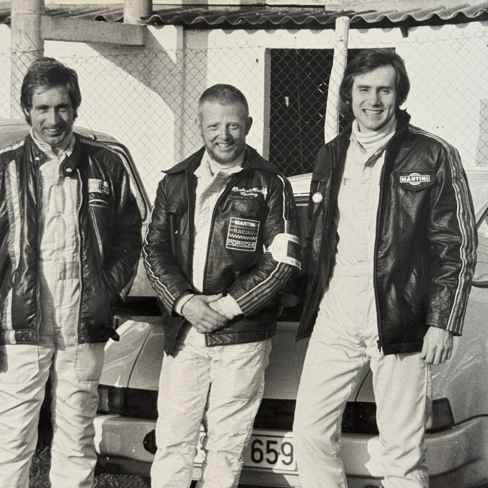 Porsche Martini Racing Team Photo Photograph Herbert Muller Gijs Van Lennep +