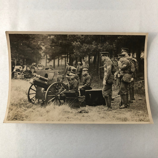 Military School 1932 Press Photo Photograph Eton vs Charterhouse UK Howitzer Gun