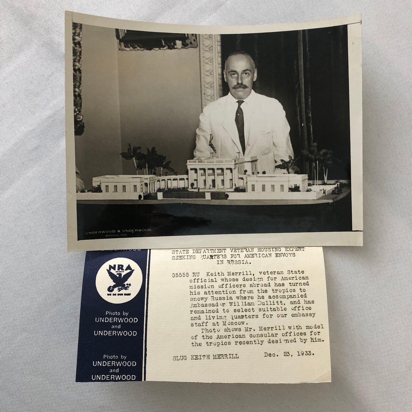 Press Photo Photograph American Embassy Building Design Moscow Russia 1933