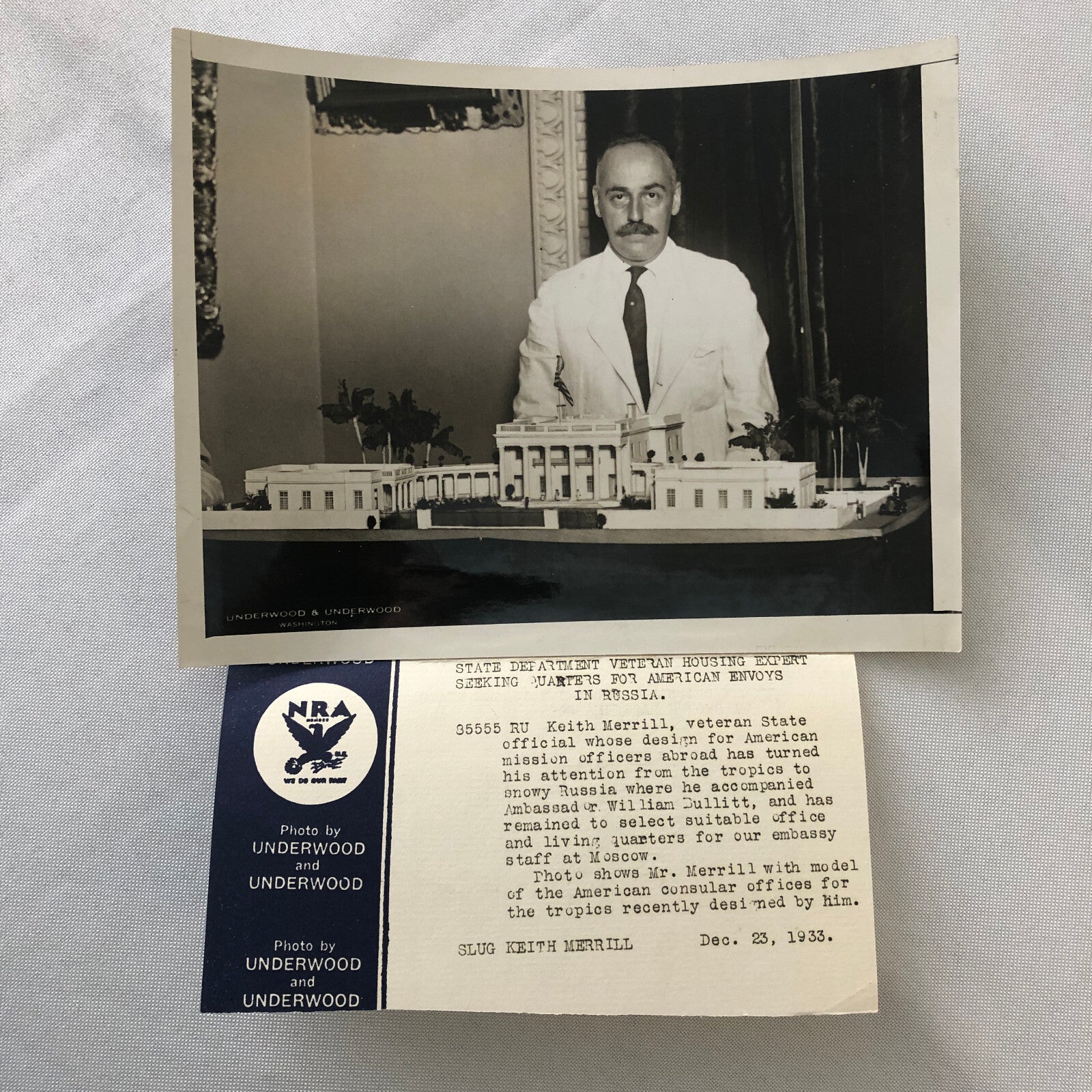 Press Photo Photograph American Embassy Building Design Moscow Russia 1933