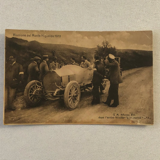 Antique 1910 Italian Racing Car Postcard Post Card Automobile Spa 1915 Stamp 