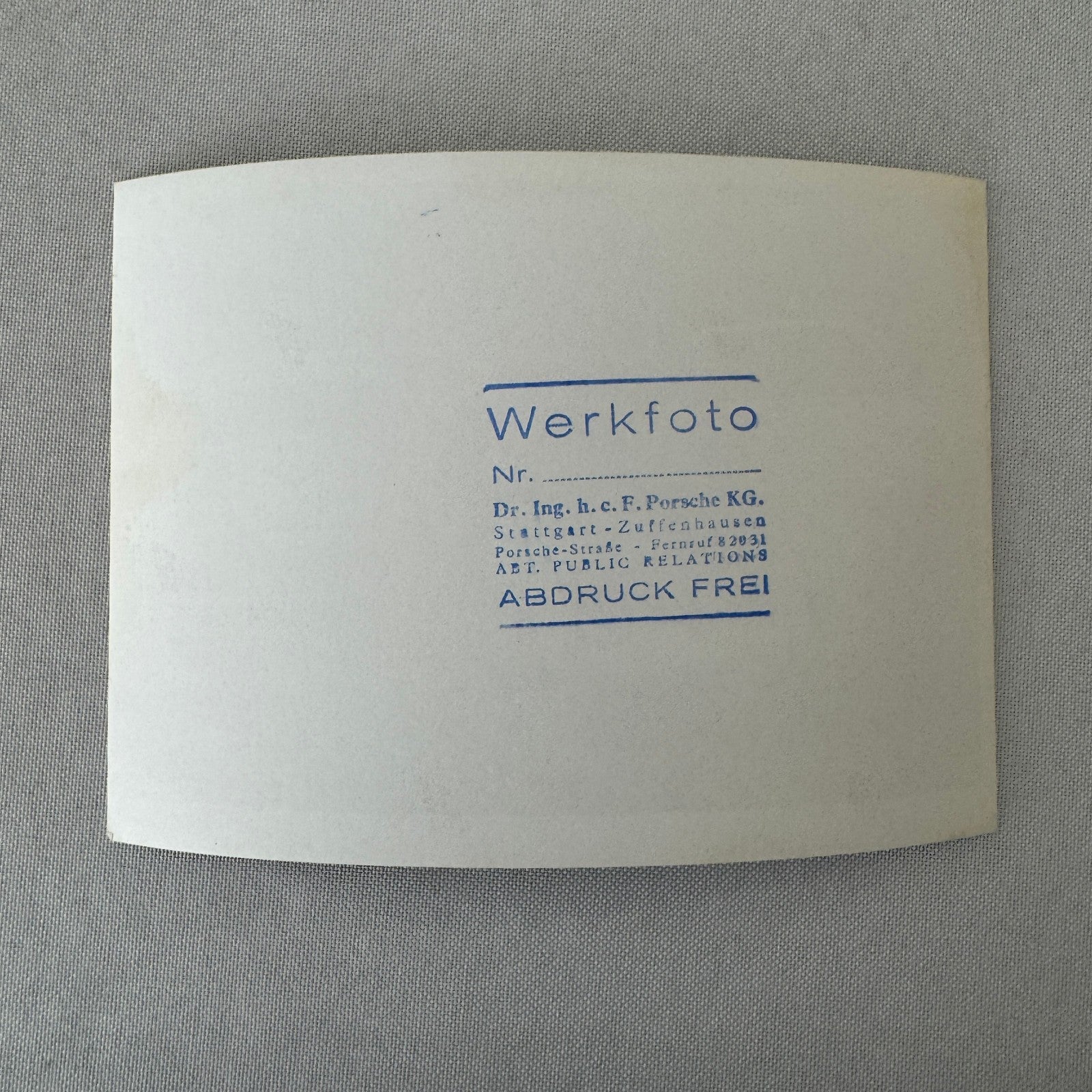 Vintage Porsche Racing Car Factory Photo Photograph Print