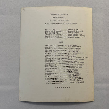 Little Old New York Movie Film Press Photo Photograph Alice Fay Fred MacMurray