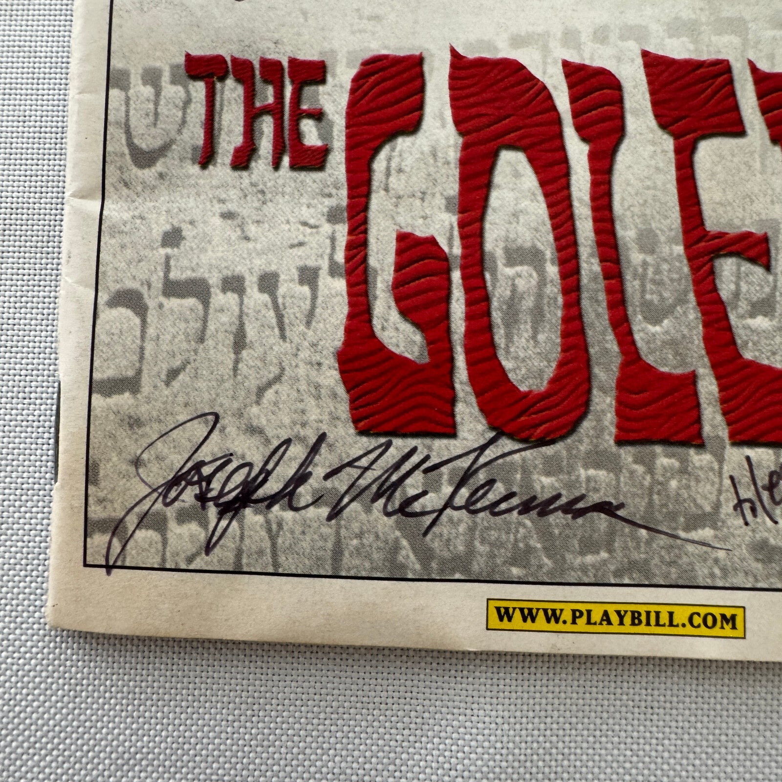 The Golem Cast Signed Playbill Program Robert Prosky Joseph McKenna David Little