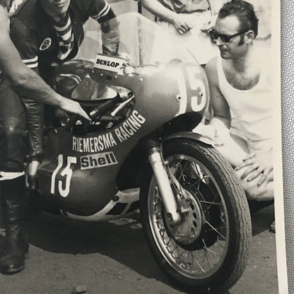Vintage Motorcycle Racing Photo photograph Rider Theo Bult Yamaha 1971
