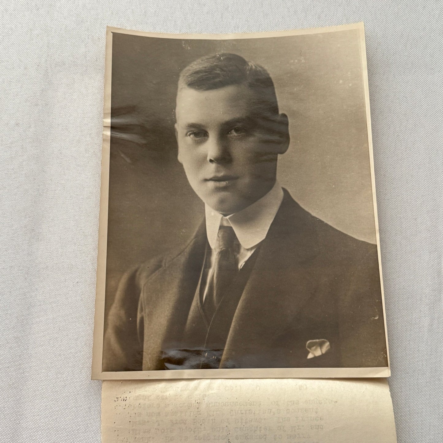Prince Erik of Denmark Royalty Press Photo w/ Caption – Keystone View Co. 1920s