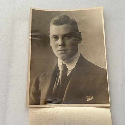 Prince Erik of Denmark Royalty Press Photo w/ Caption – Keystone View Co. 1920s