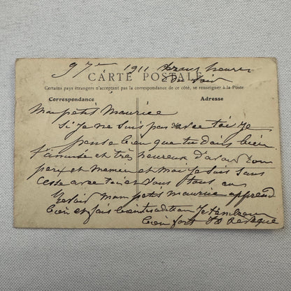 Vintage Zeppelin Airship Dirigible Postcard Post Card French Le Clement Bayard