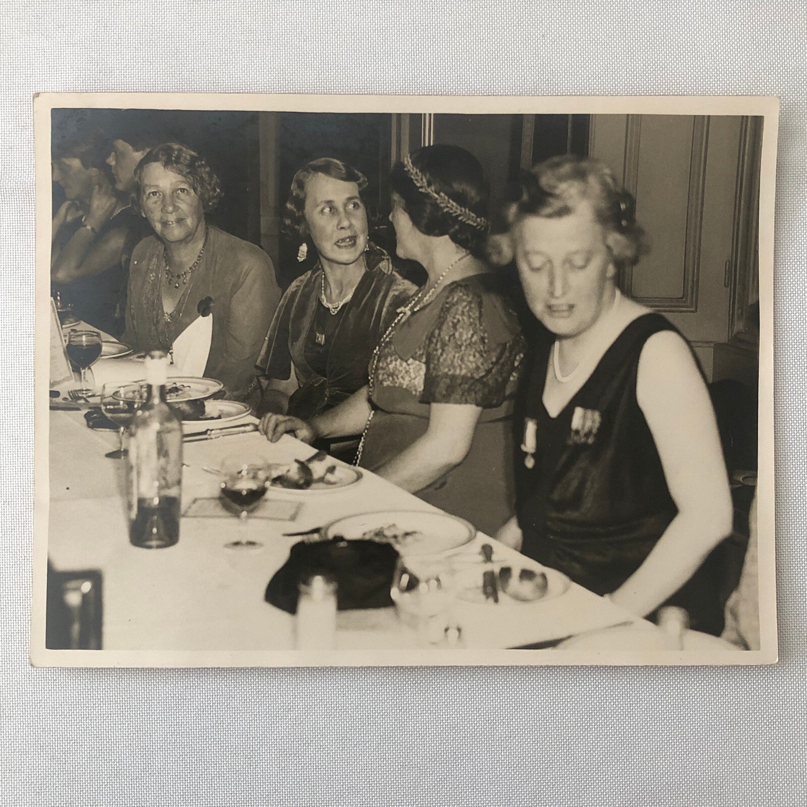 Vintage Press Photo Photograph Suffragette Anniversary Dinner London 1933